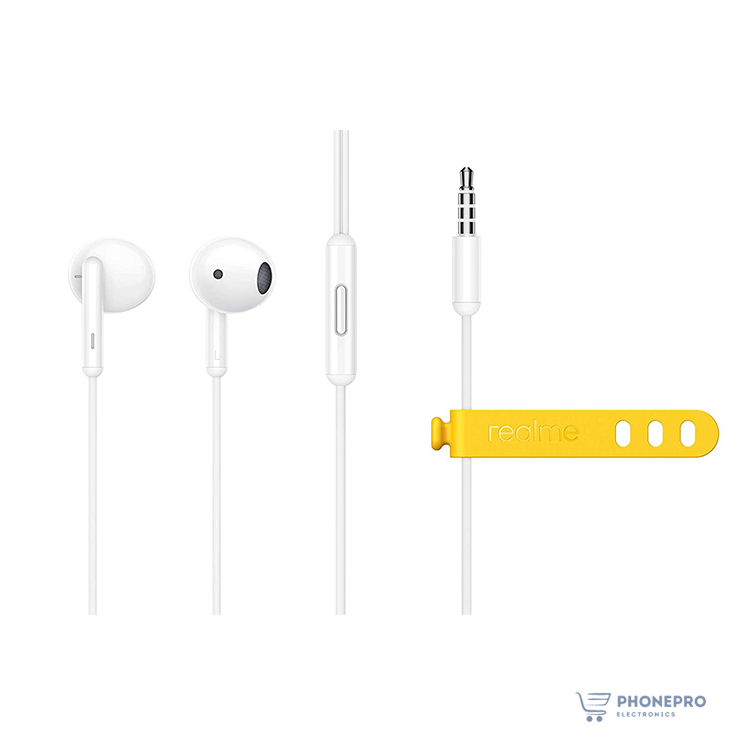 (Open box) realme Buds Classic Wired in Ear Earphones with Mic (White)