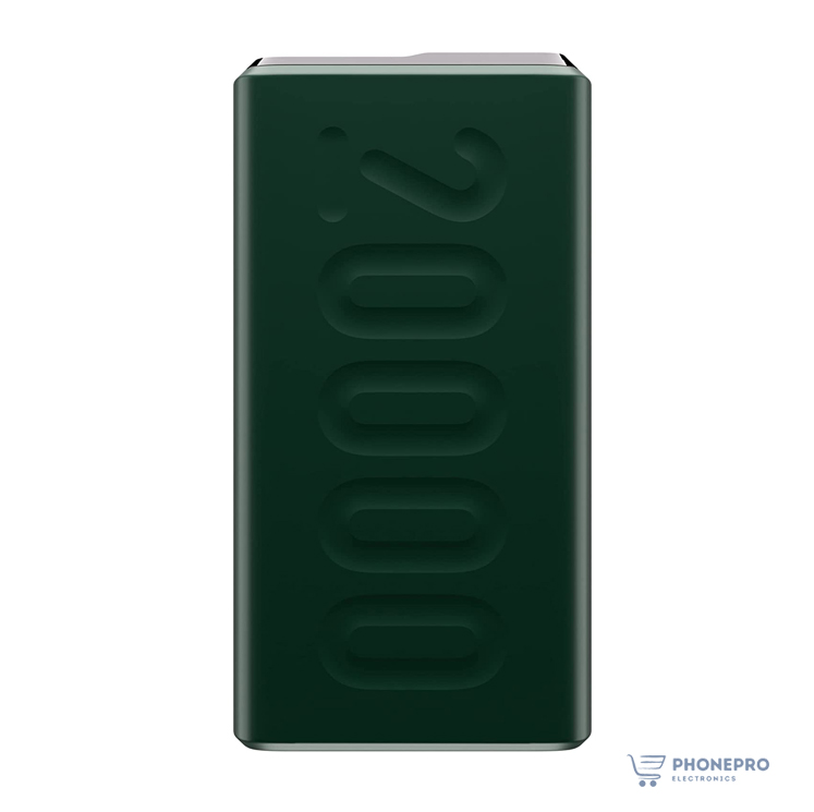 (Open Box) Ambrane 20000 mAh lithium_polymer Stylo-20k Power Bank with 20 Watt Fast Charging,Green