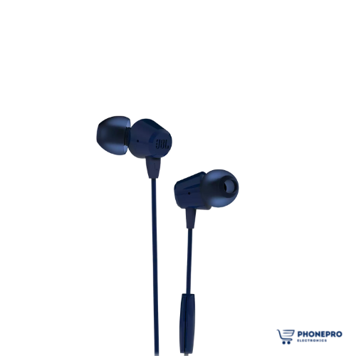 (Open Box) JBL C50HI, Wired in Ear Headphones (Blue)